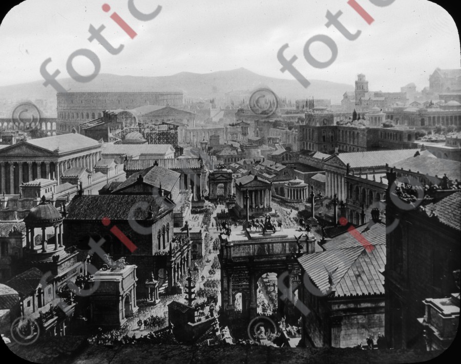 Ansicht des antiken Roms | View of ancient Rome - Foto simon-107-034-sw.jpg | foticon.de - Bilddatenbank für Motive aus Geschichte und Kultur